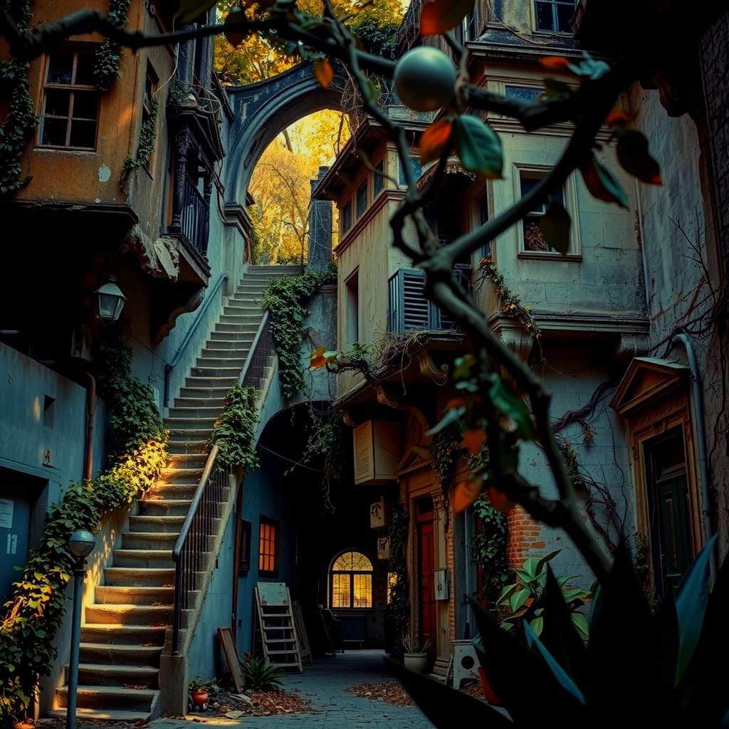 Abandoned City Overrun with Nature