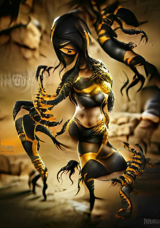scorpion woman concept art deviantart digital illustration Unreal Engine