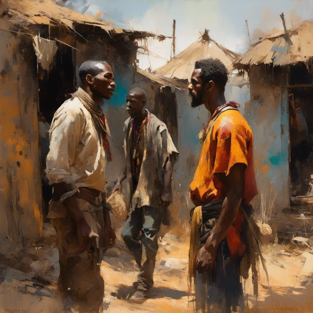 Johannesburg Squatter Camp: A Vivid Scene