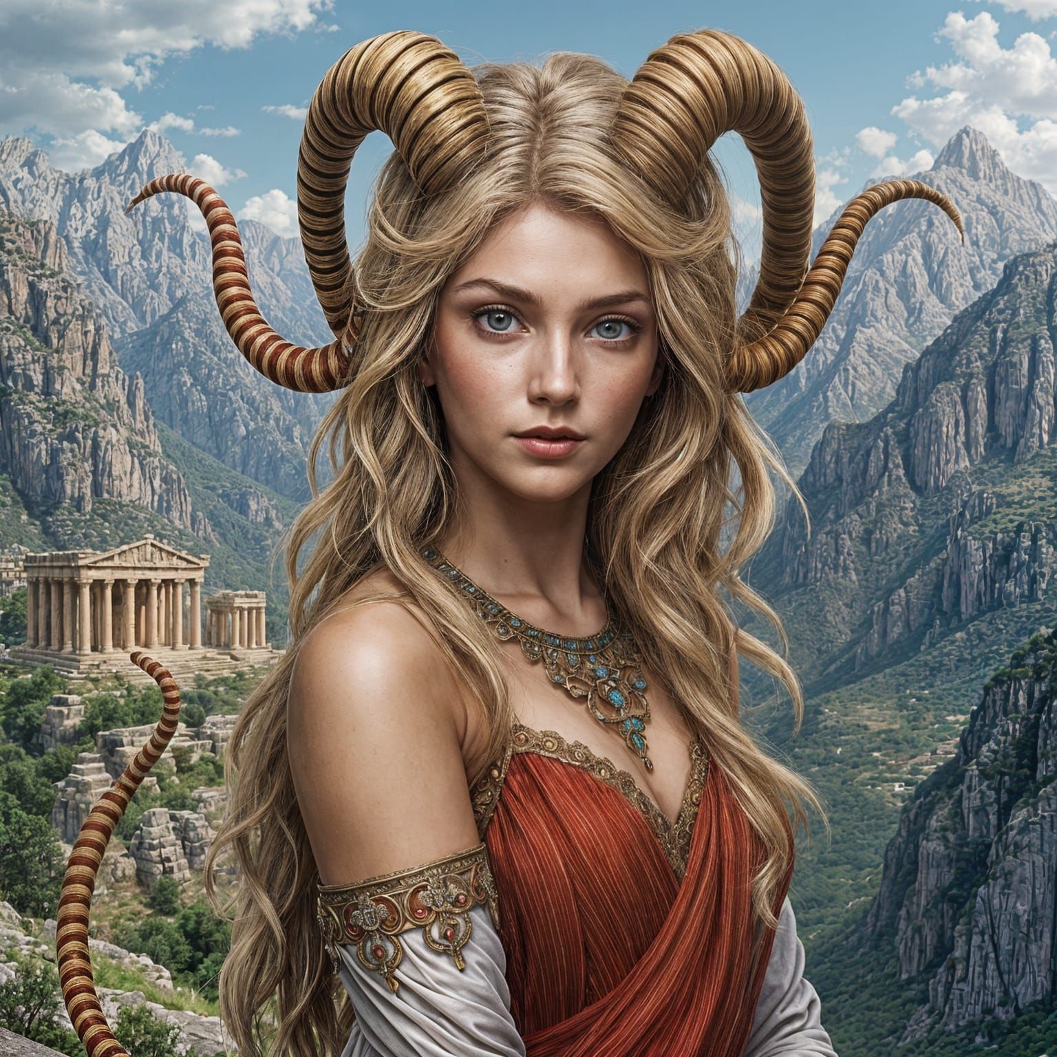 Enchanting Female Satyr in Ancient Greek Arcadia