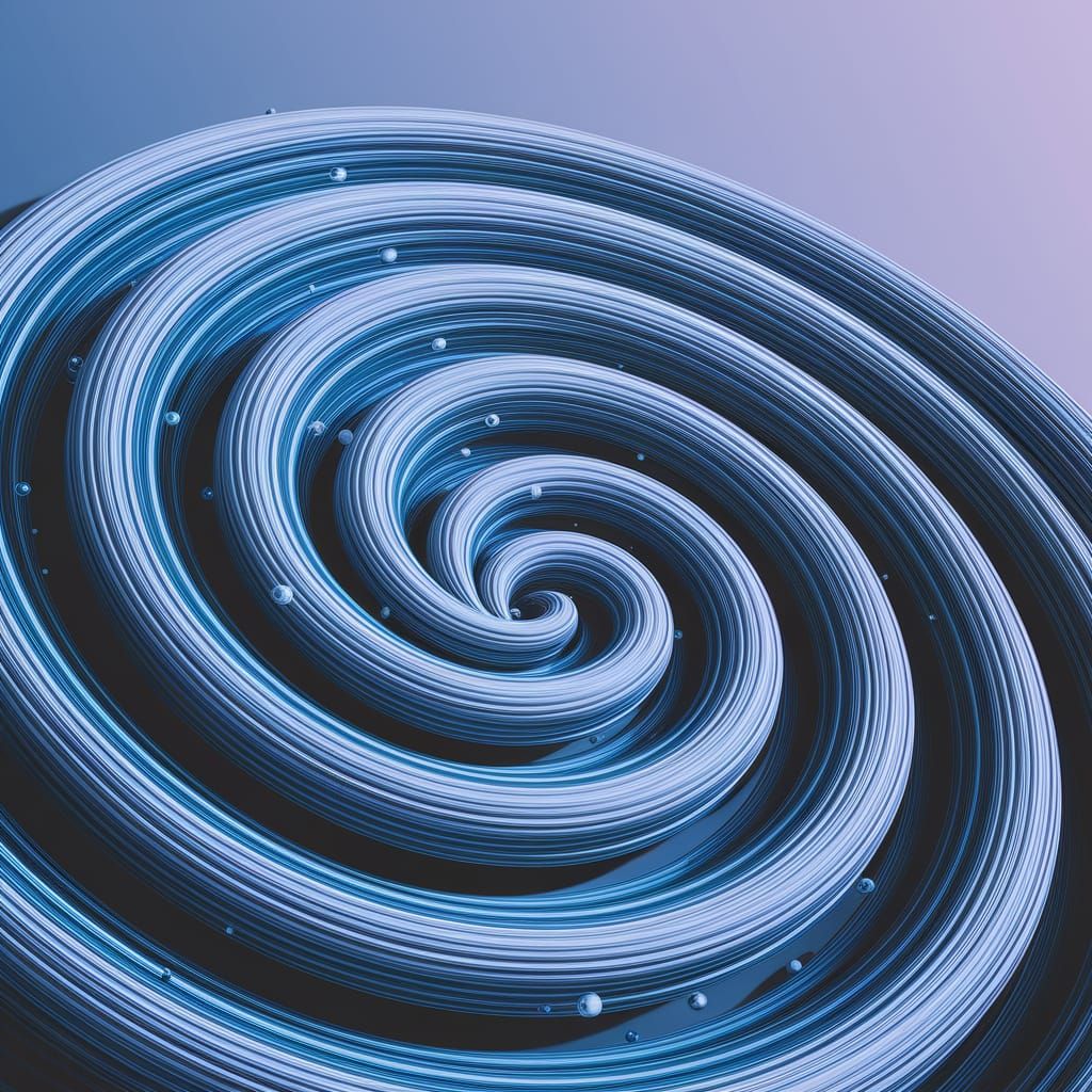 Cosmic Blue Galaxy with Textured 3D Effect