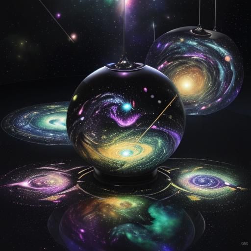 Galactic Abstract View in Anime Art Style