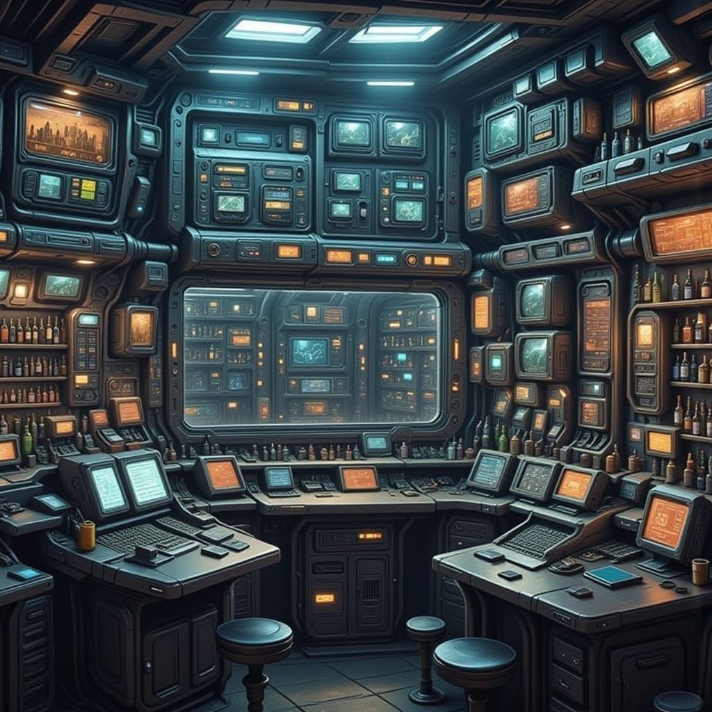Sci-Fi Control Center in Flux Style