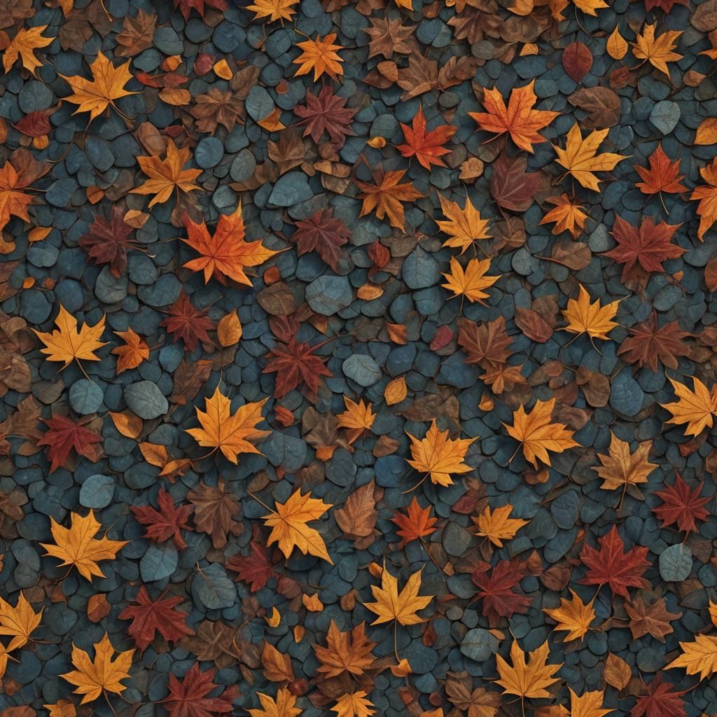 Autumn Leaf Falling in Detailed Matte Painting Style
