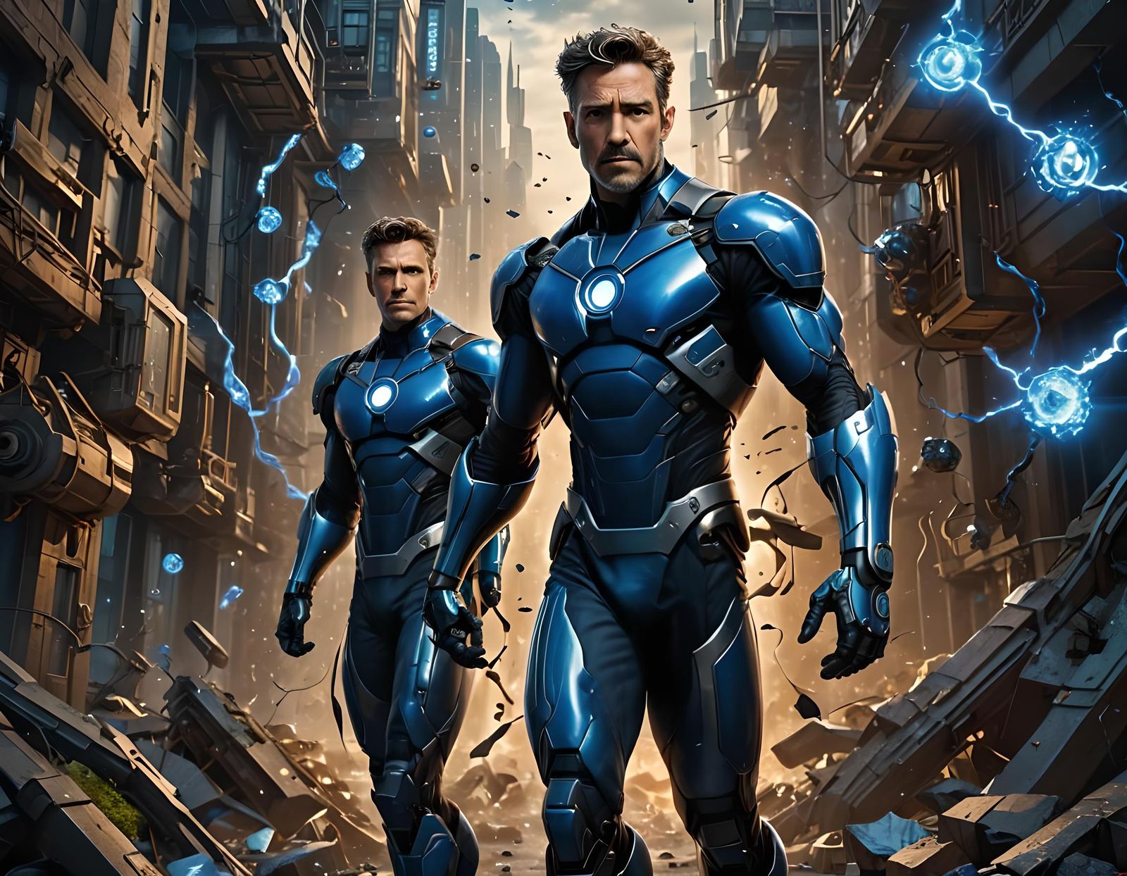 Mr. Fantastic Portrait in Detailed Matte Painting Style