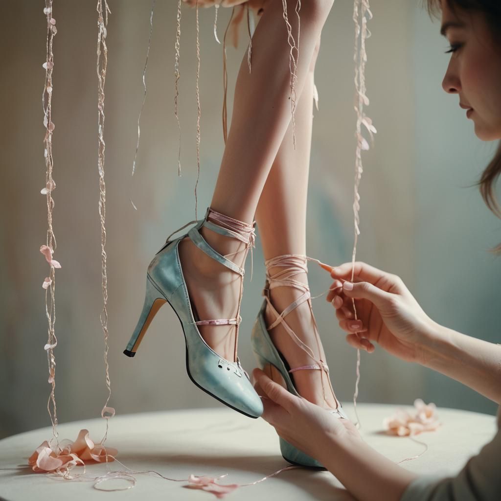 Preparing the marionette ballerina