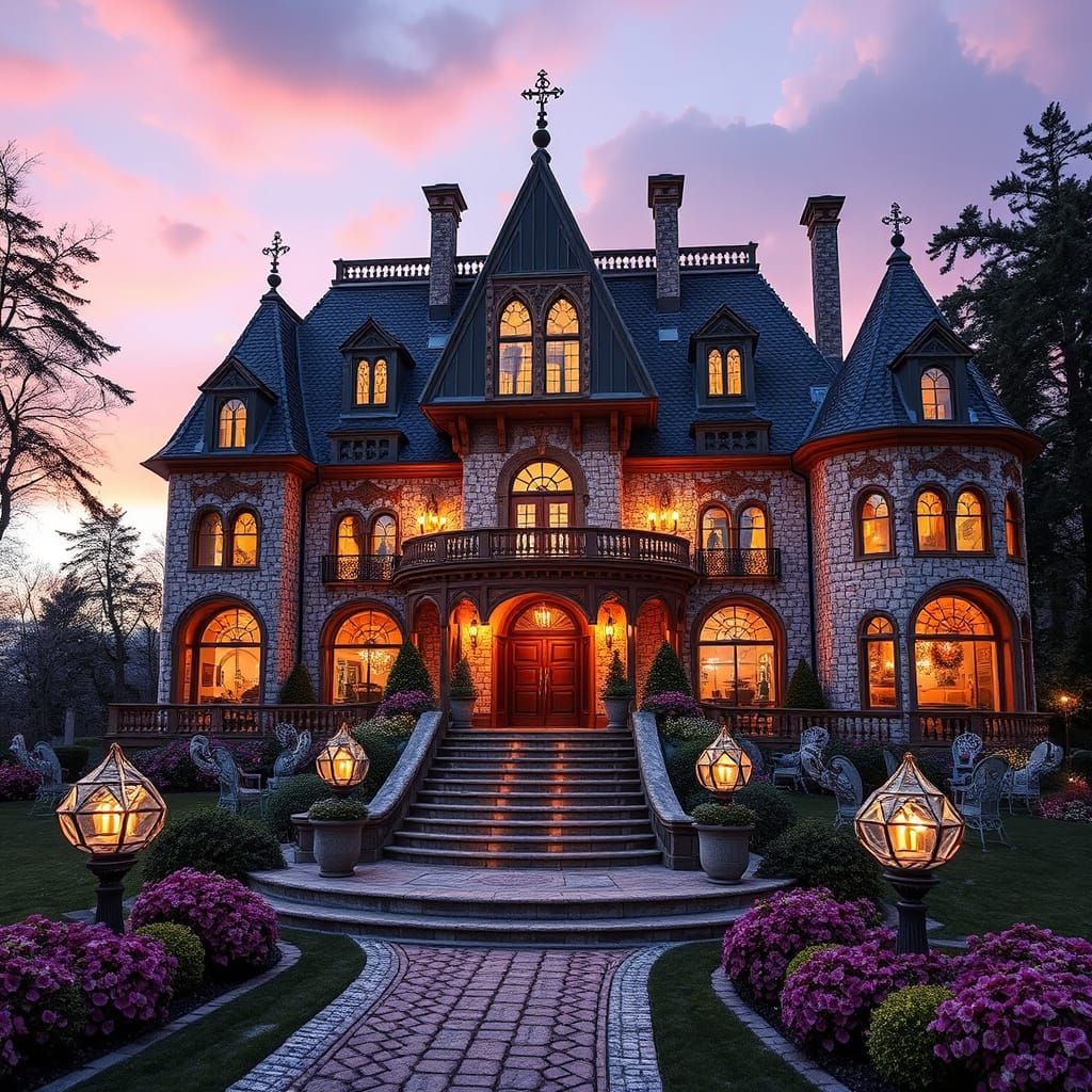 Beautiful Manor Made of Sparkling Gemstones