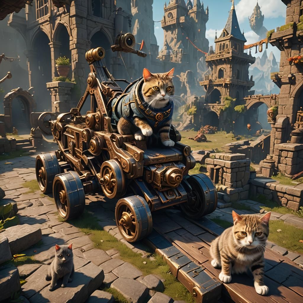 Catapult Launches Cat in Fantastical Matte Painting