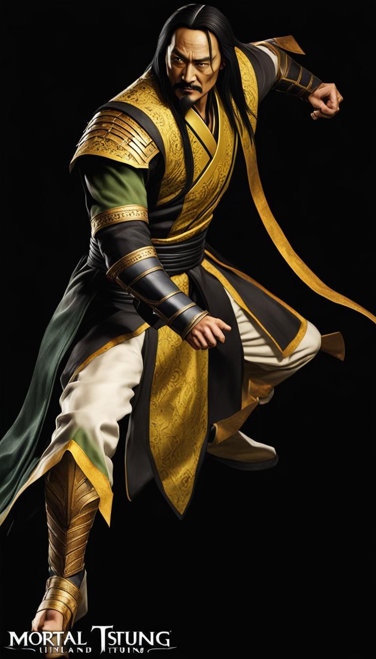 Shang Tsung on his Throne, Photorealistic Portrait