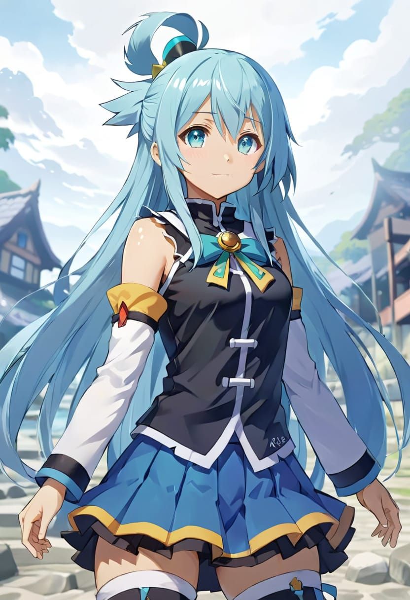 Aqua from KonoSuba in Mishima's Style