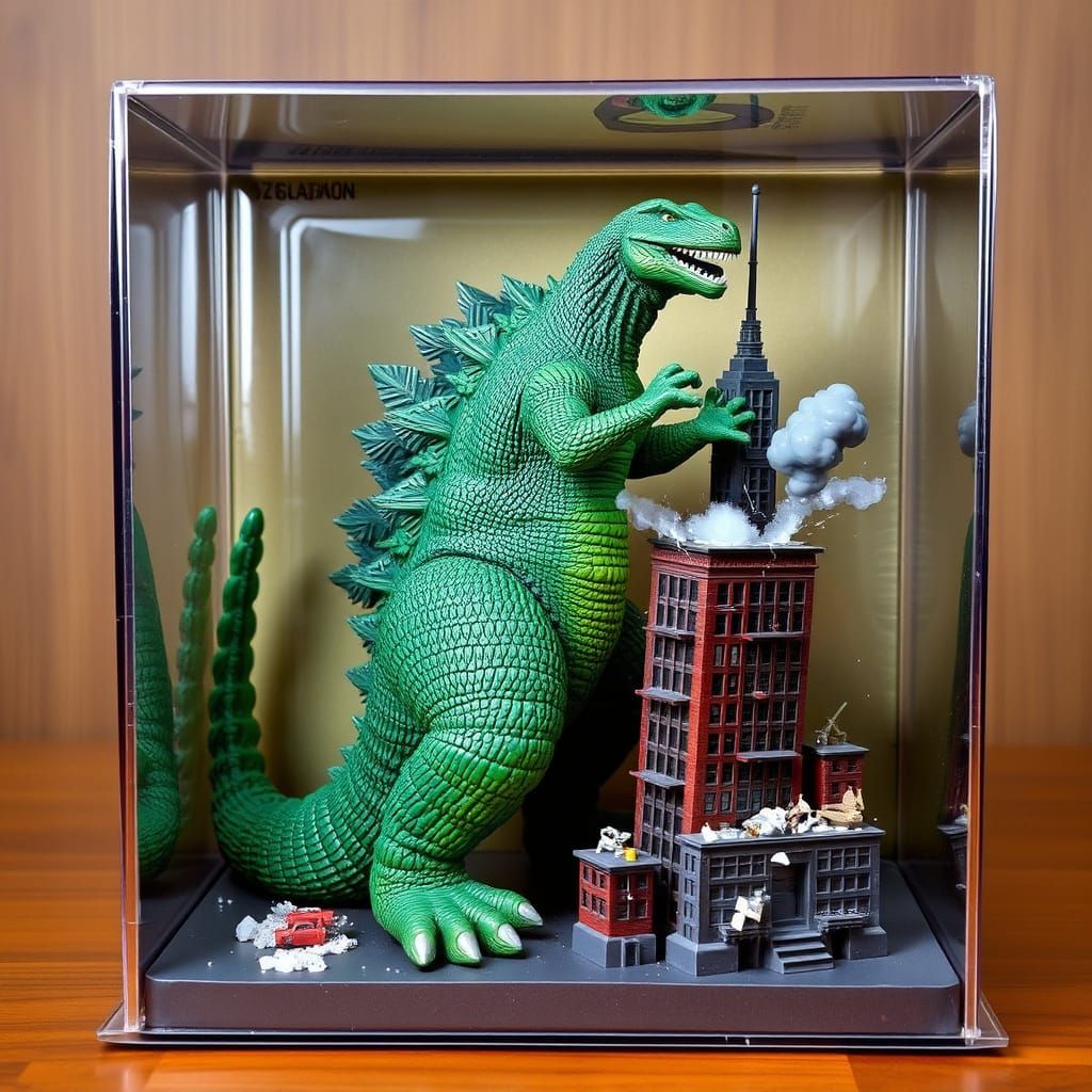 Godzilla Action Figure in Industrial Futurist Box
