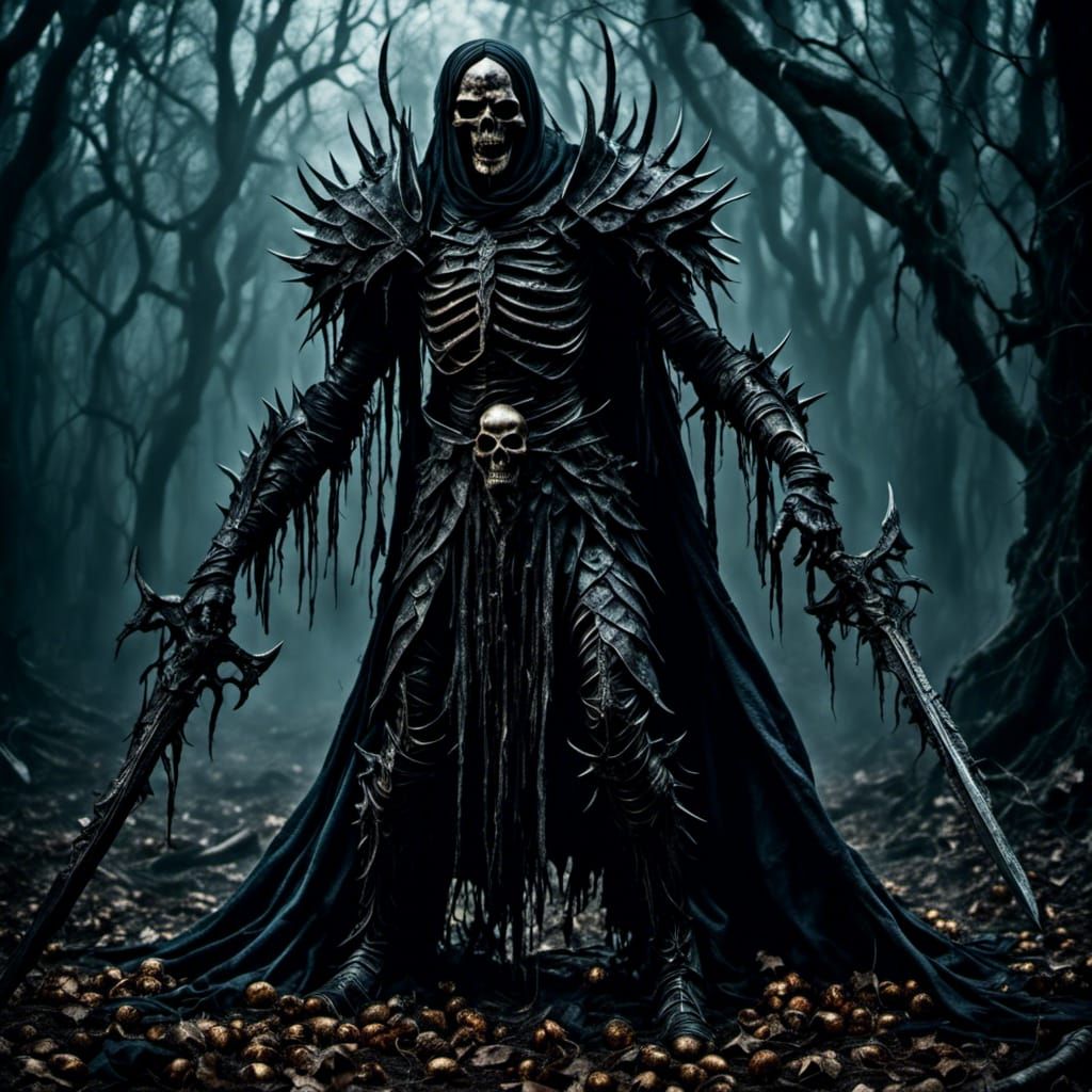 Nightmarish Toy Soldiers in Dark Landscape