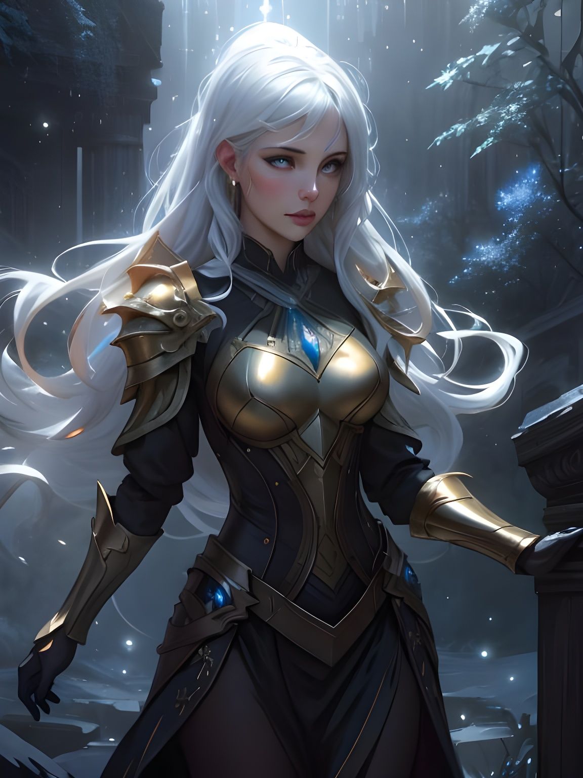 Fantasy Caster in Oil Portrait Style