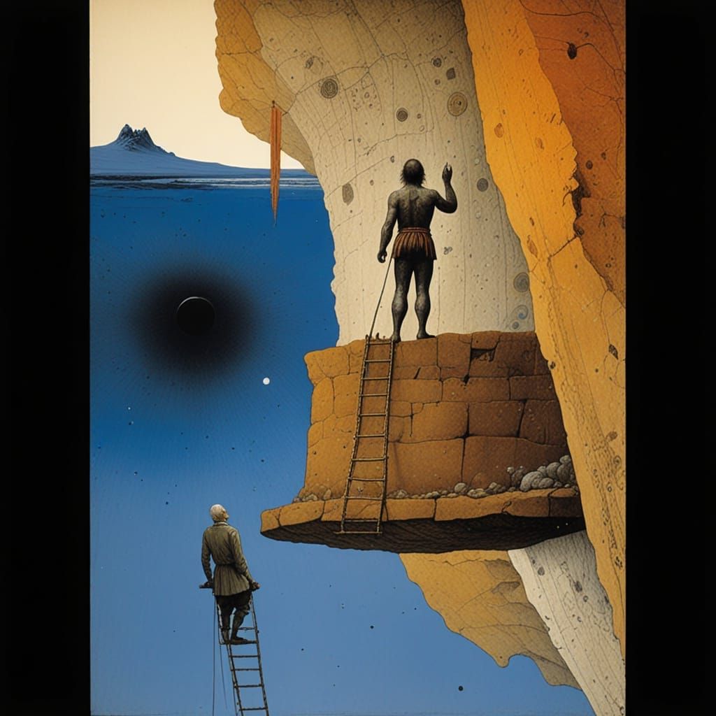 Man and Hieroglyphs: Fantasy Art