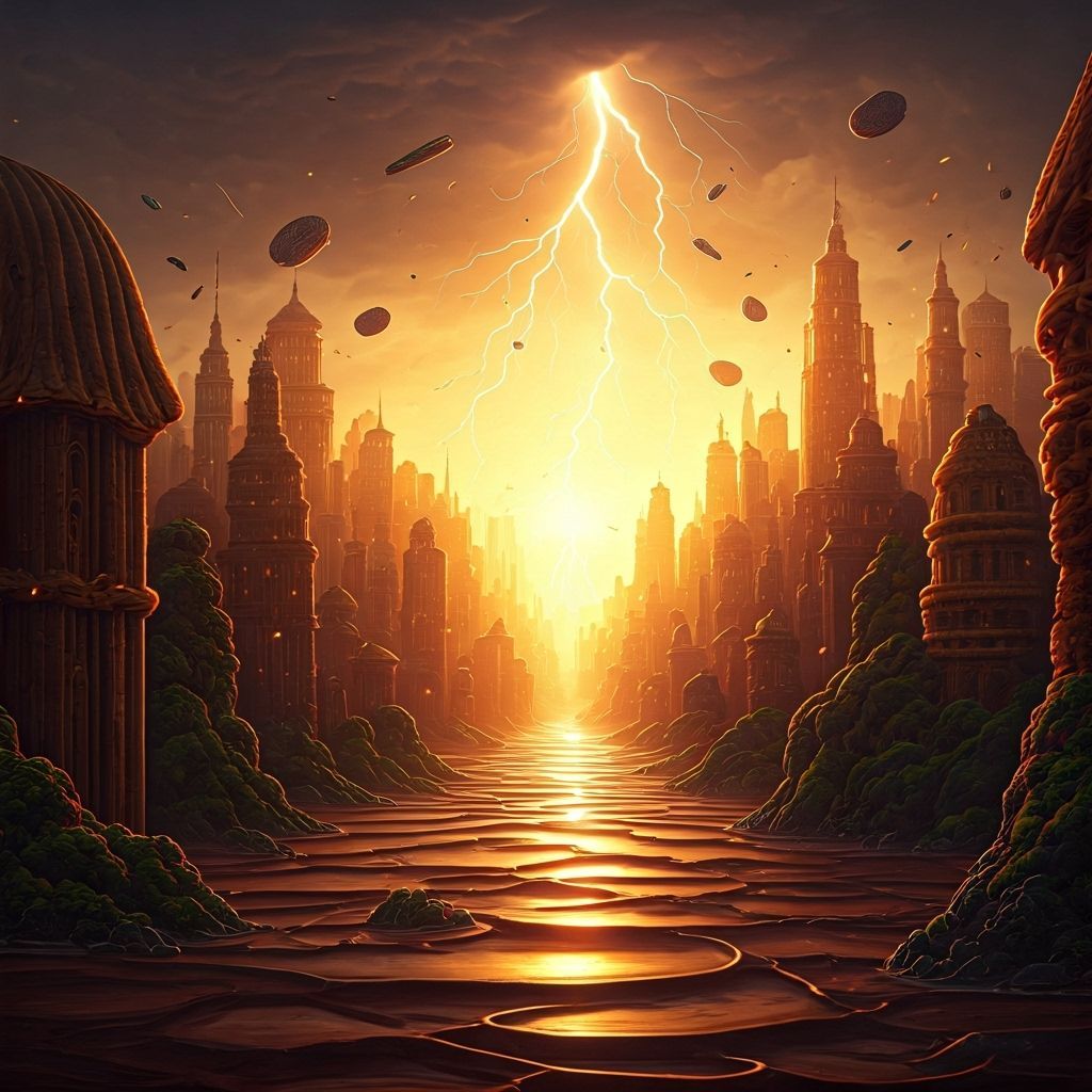 Hyper-Realistic Food World with Dramatic Event