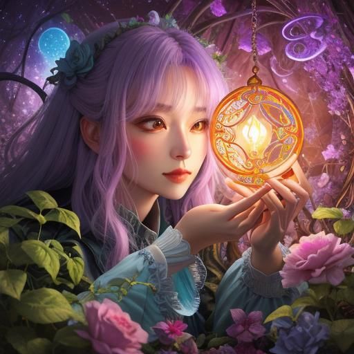 Enchanted Scribe in Ethereal Bloom