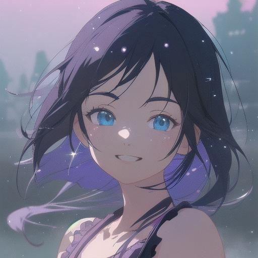 Anime Girl Ballerina Portrait in Pixiv and Ghibli Style