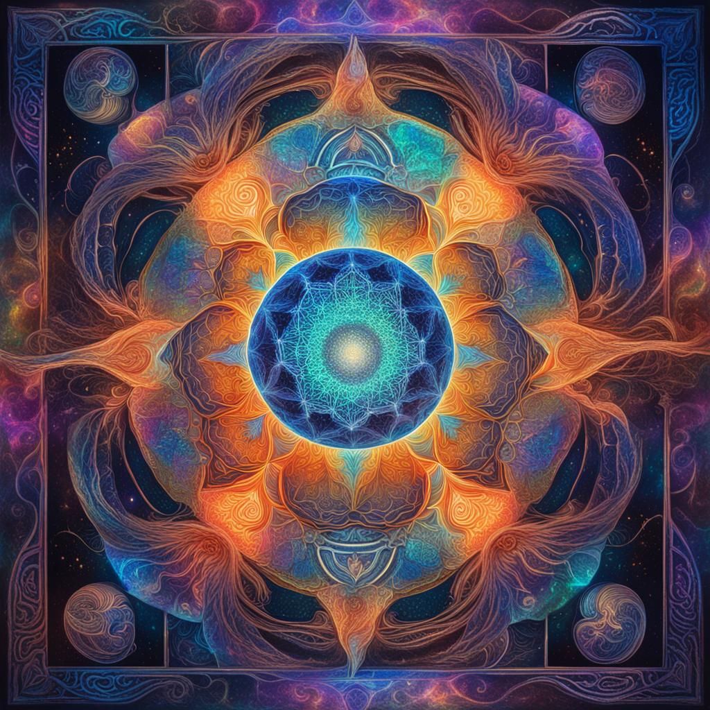 Holographic Cymatics Integrity: Cosmic Astral Illustration