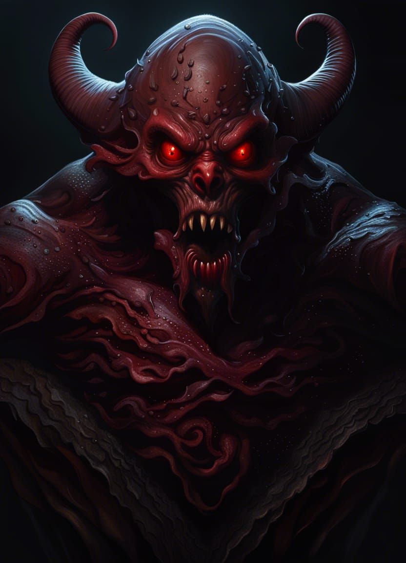 Horrific Khandarian Demon in Gothic Art Style