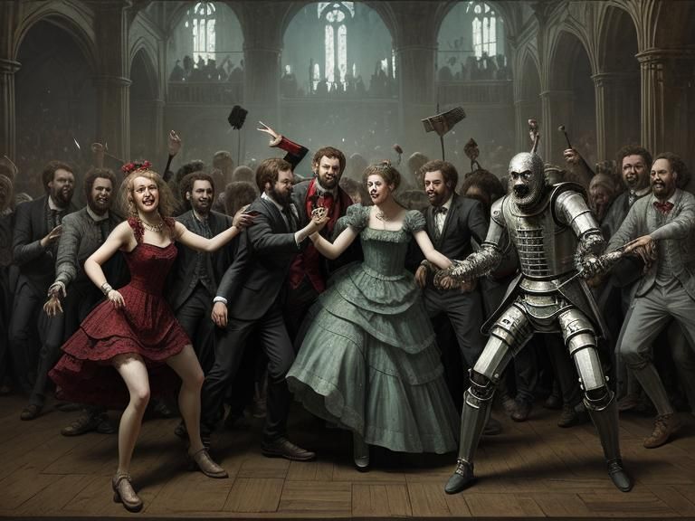 Hairy Hillbilly Robots Bump and Grind at The Medieval  Theme...