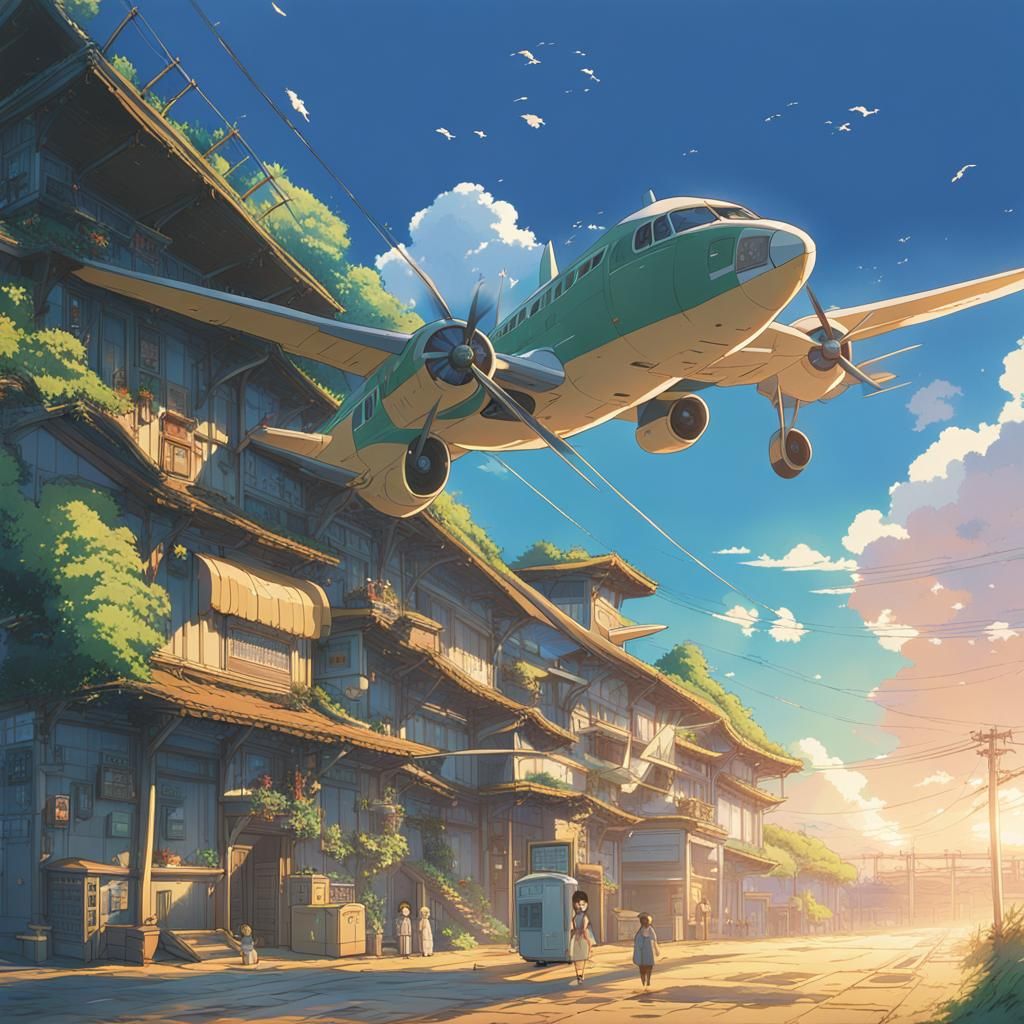Anime Plane Crash Inspired by Studio Ghibli