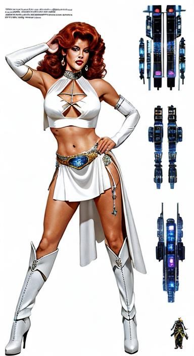 Retro Sci-Fi Space Princess Portrait