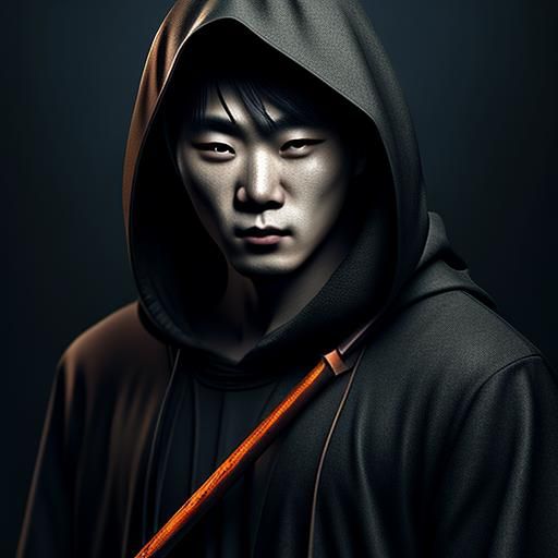 Young Man with Scythe: Fantasy Concept Art