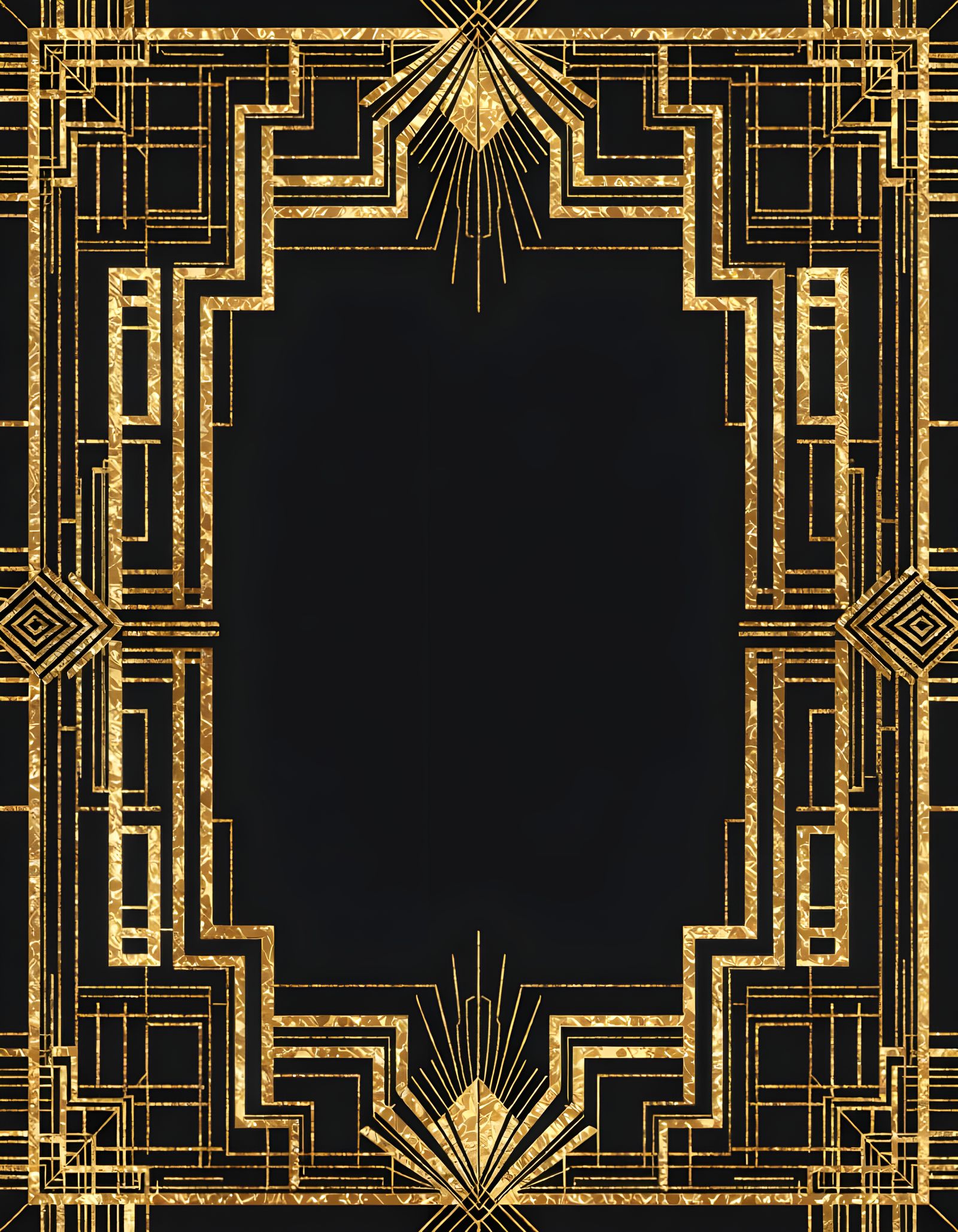Elegant Art Deco Poster Background in Great Gatsby Style