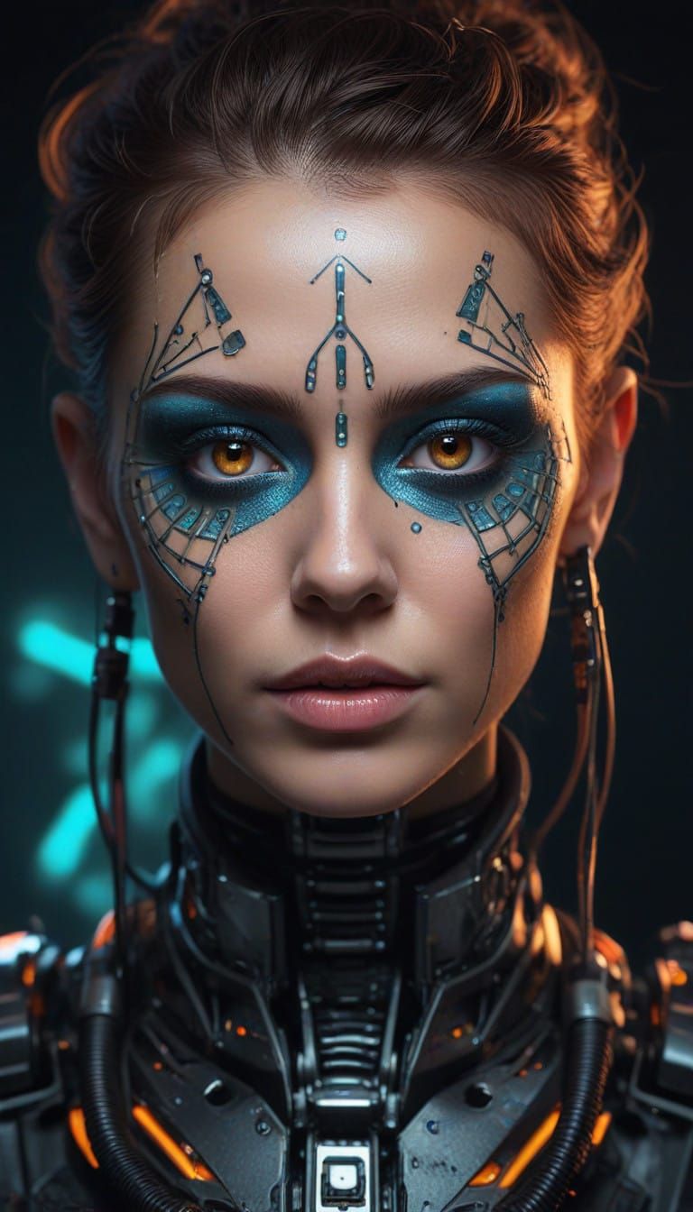 Cyborg Entity in a Post-Apocalyptic Realm