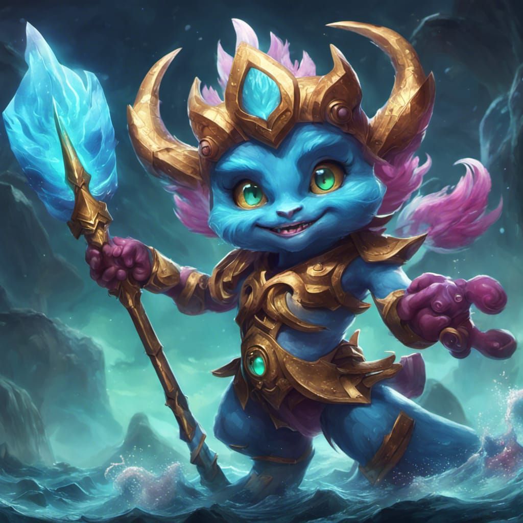 Fizz the Tidal Trickster: Fantasy Concept Art