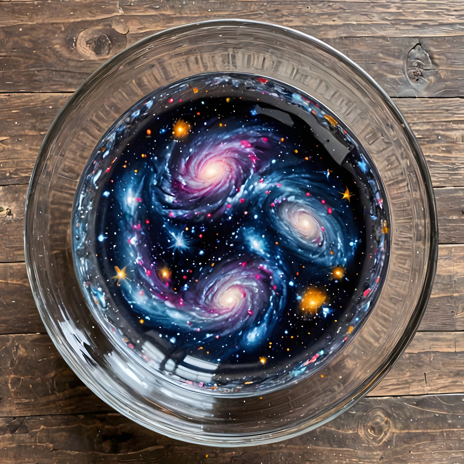 Galaxy Contained in a Clear Bowl