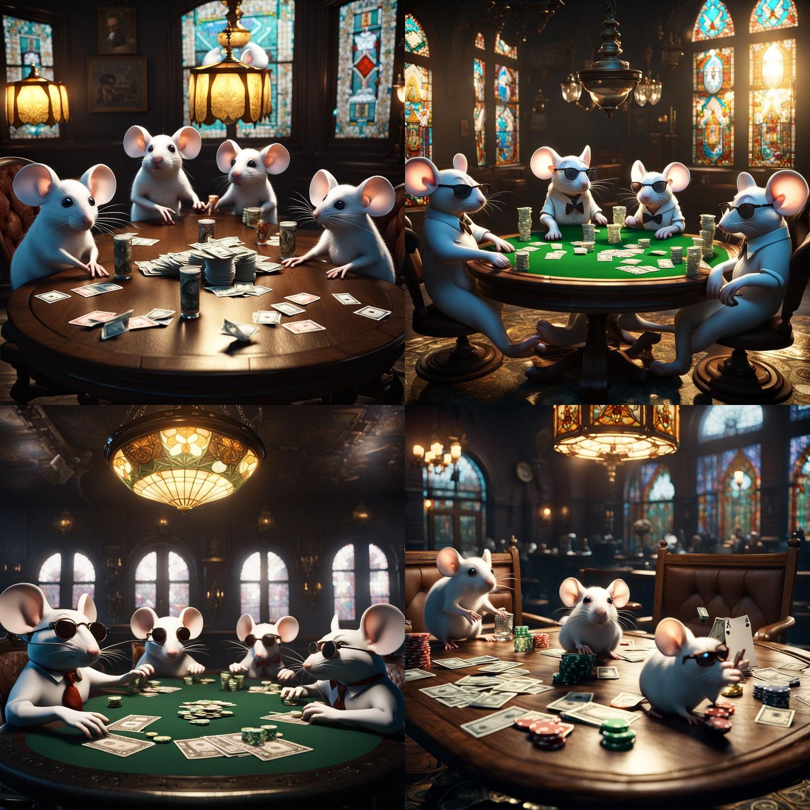 Mice Play Poker: 3D Game Cinematic Graphics
