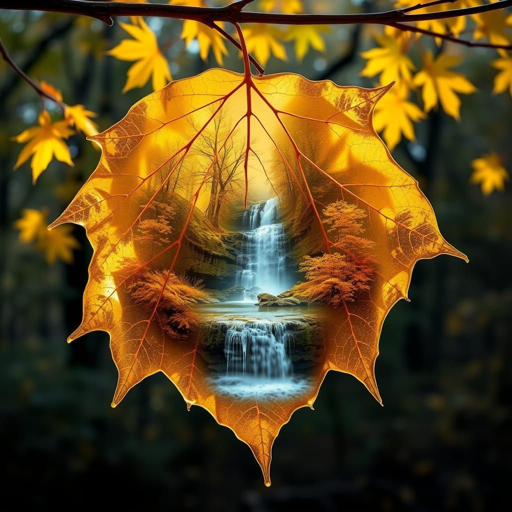 Autumn waterfall