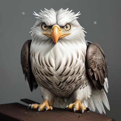 Wired Metal Eagle Sculpture with Filigree Details