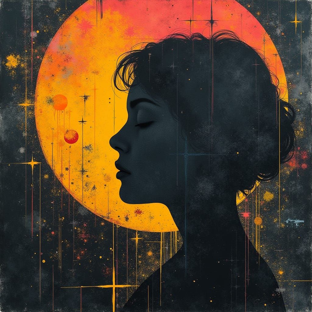 Surreal Collage of Void and Recursive Frames