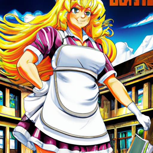 Manga Cover: Blonde Woman in My Hero Academia Style