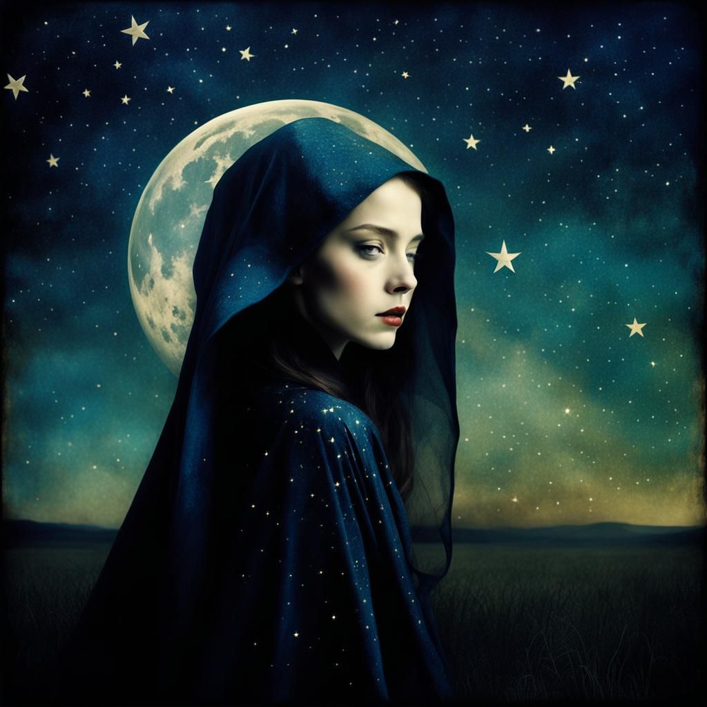 Celestial Beauty Unveiled in Surreal Starlit Night