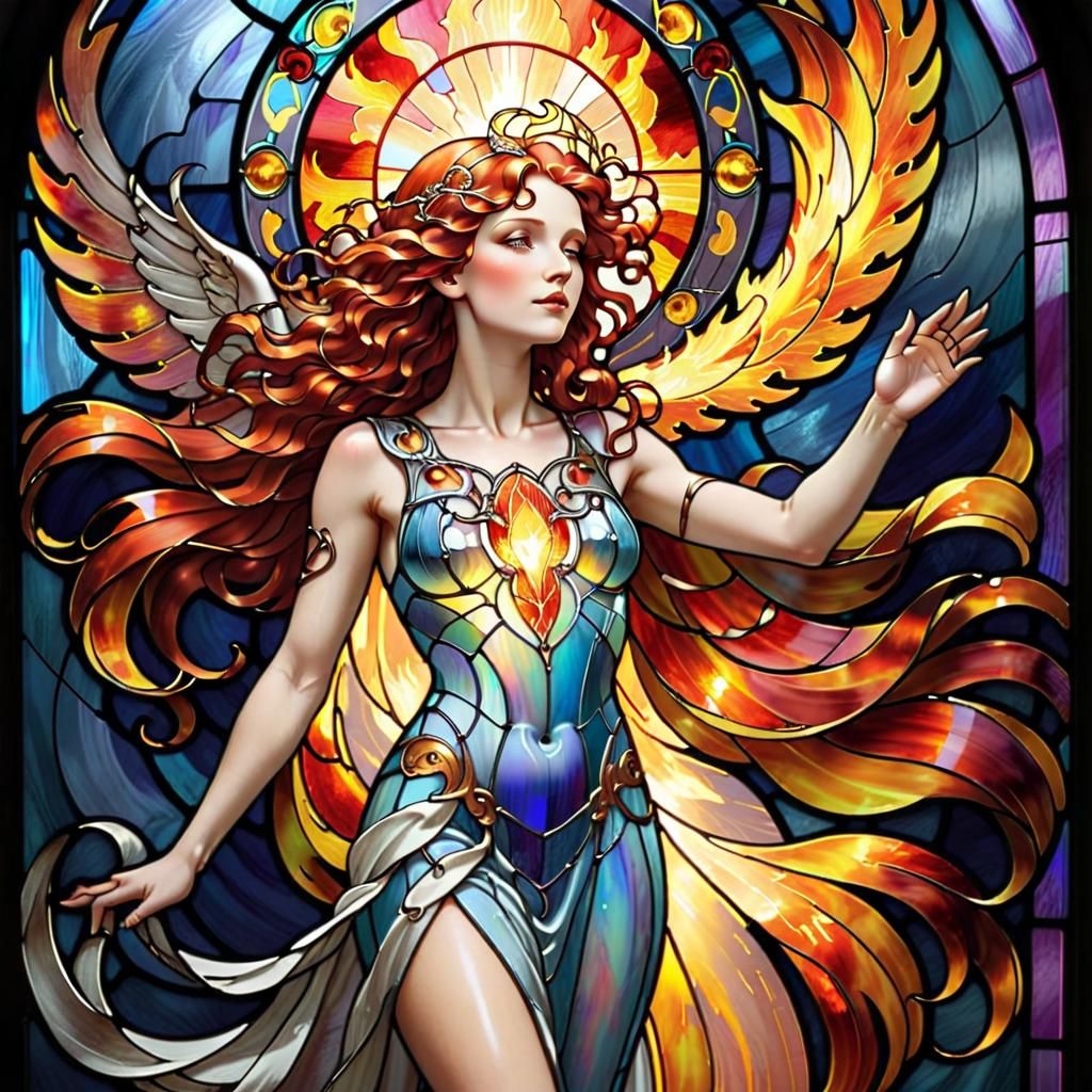 Gullveig: Norse Goddess in Art Nouveau Style