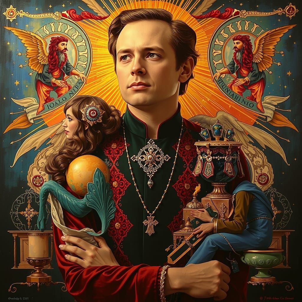 Masterpiece Painting of Beauty and Truth