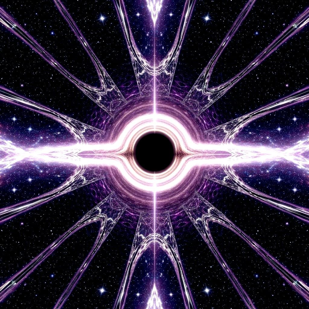 Swirling Light Emanates from Black Hole