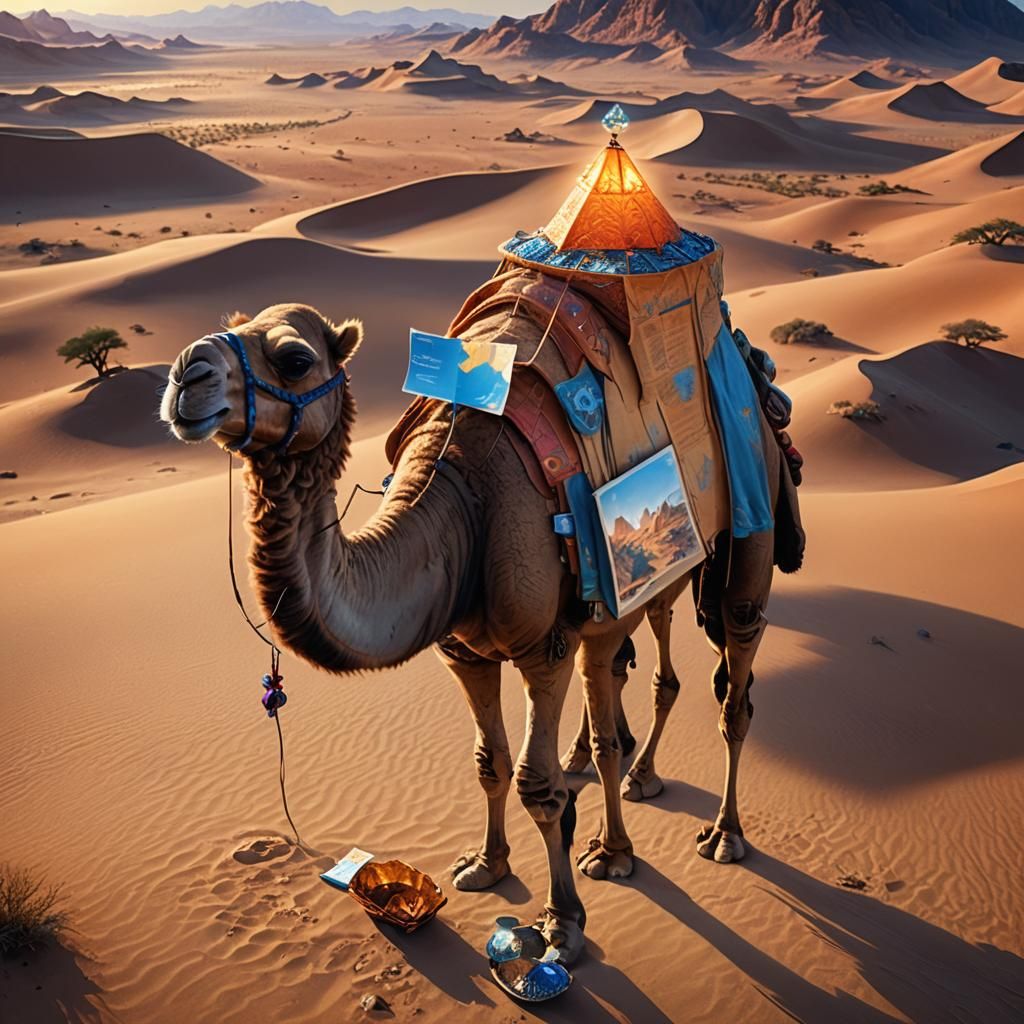 Explorer Camel in Desert Concept Art
