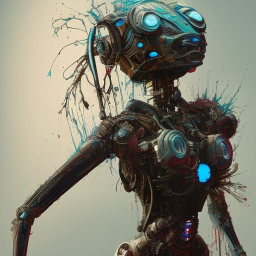 Intricate Companion Robot-Killer Concept Art