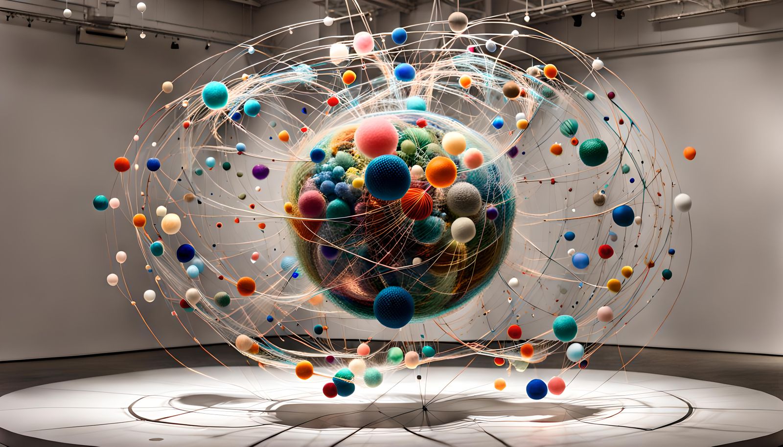 Abstract Universe Built of Springs and Threads