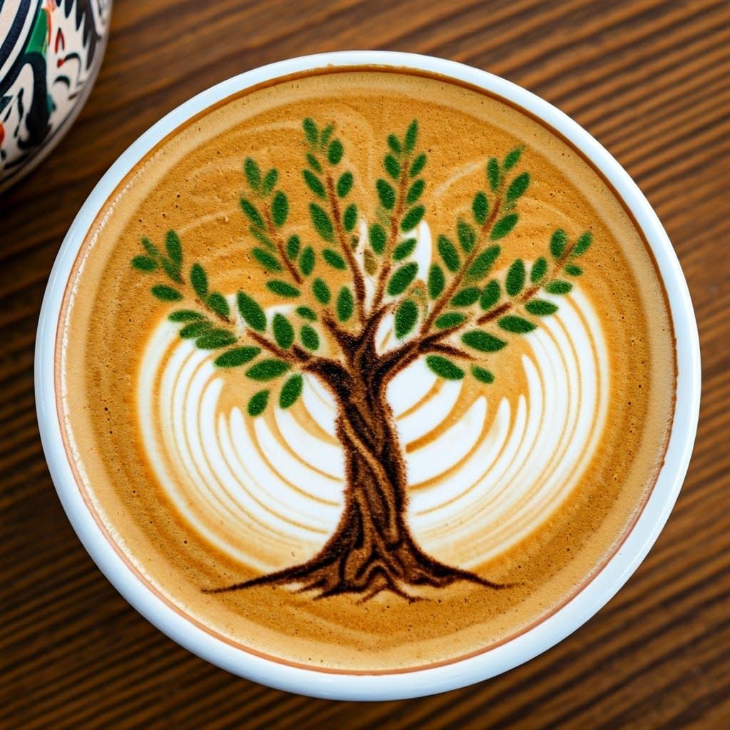 Latte Art Olive Tree: A Symbol of Resilience