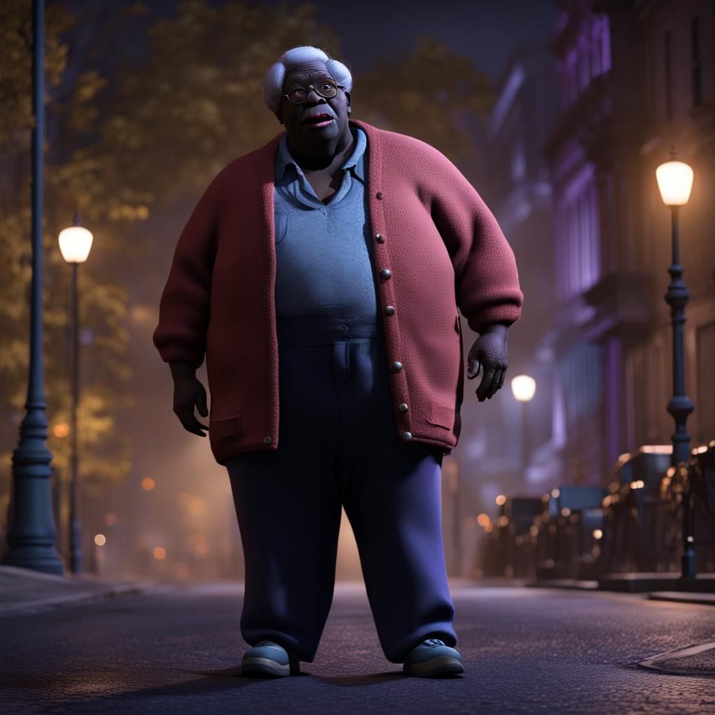 Scary Granny: Pixar-Style Halloween Character