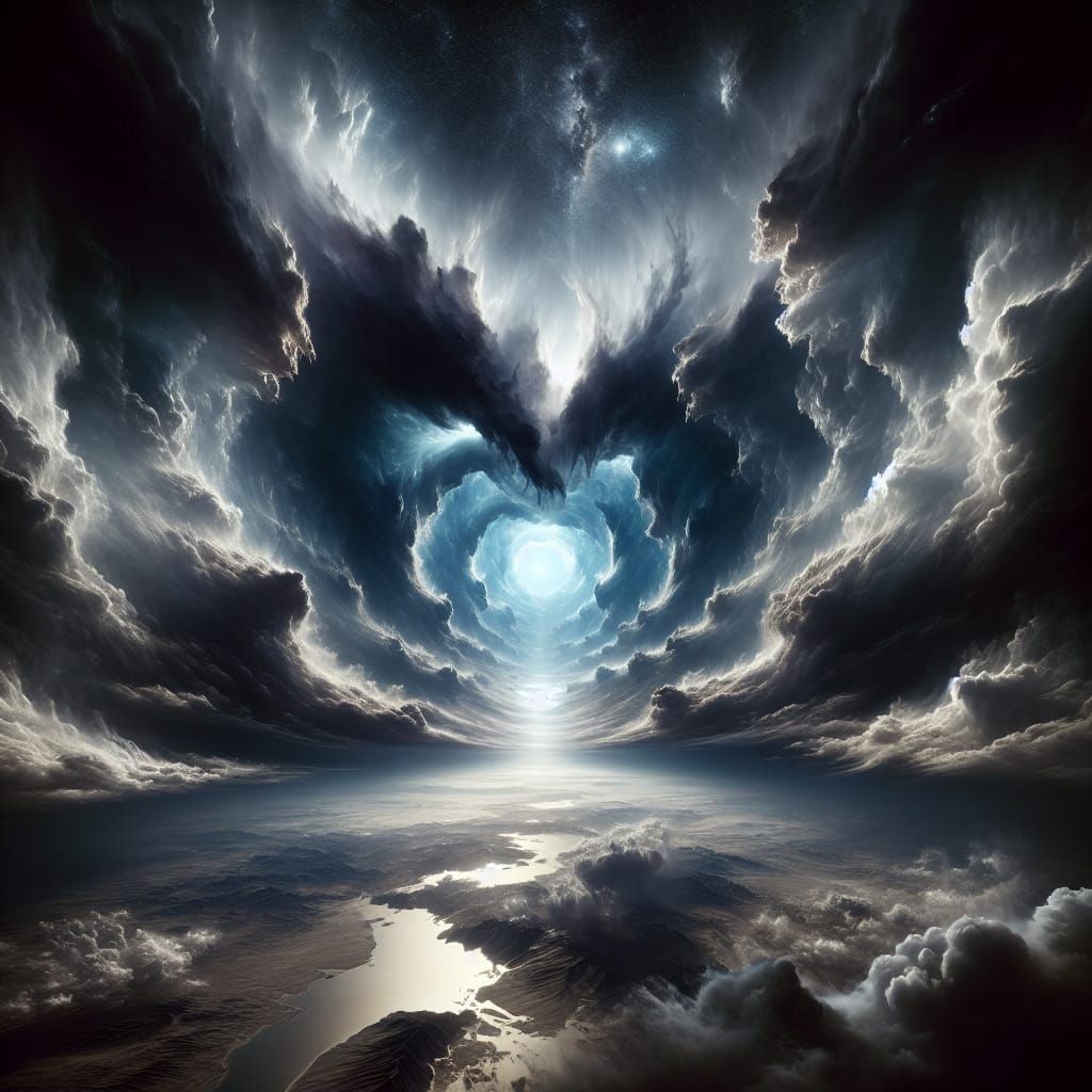 Dramatic Sky Opening Reveals Cosmic Landscape