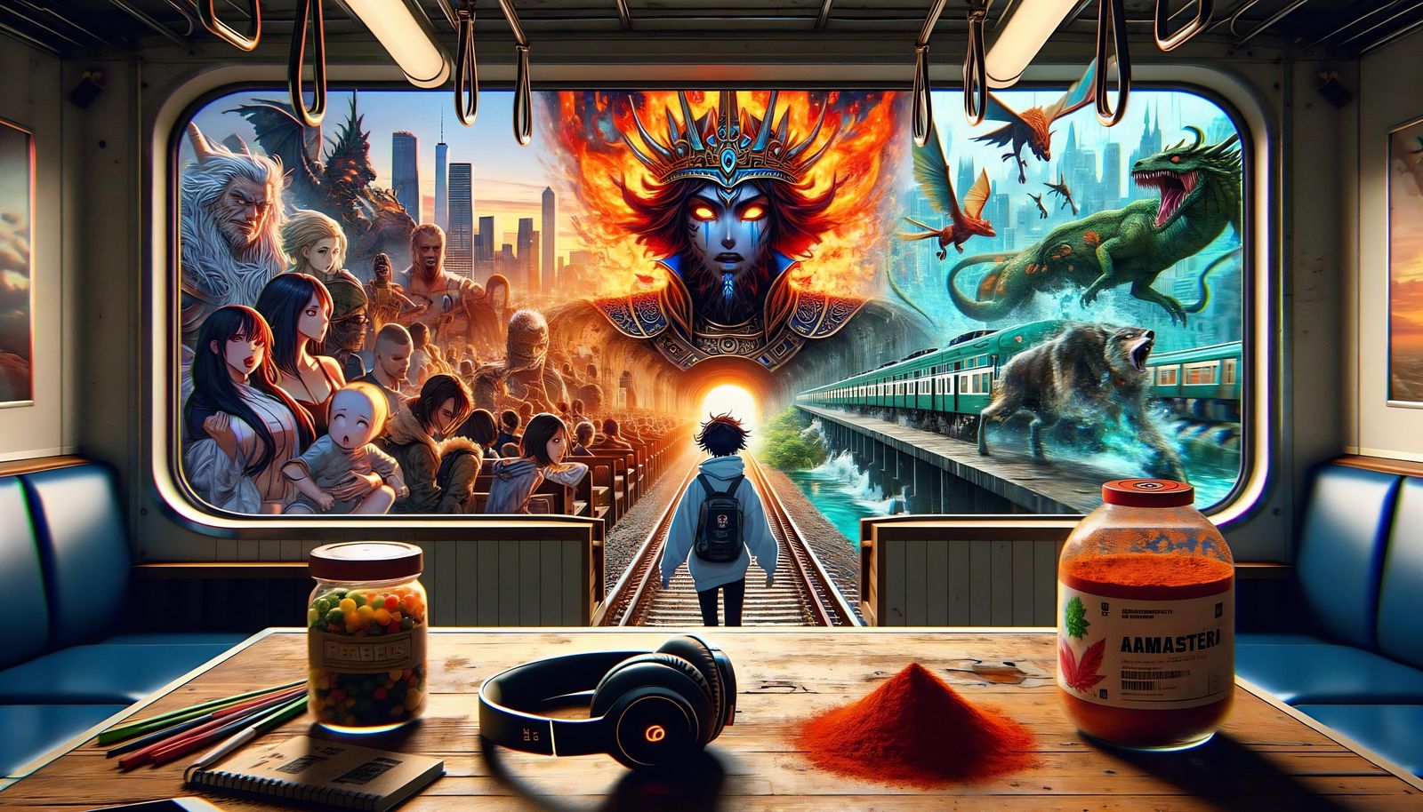 Diverse Scenes: Graffiti, Anime, Fire King, and More