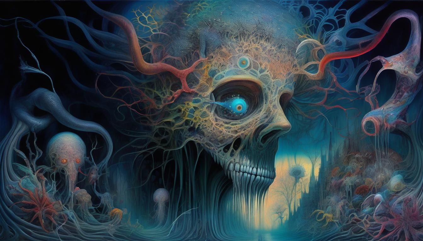 Hauntingly Beautiful Dreamscape with Strange Inhabitants