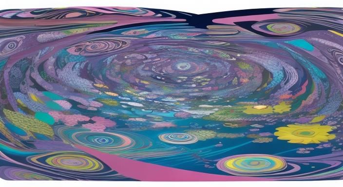 Kaleidoscopic Garden in Surrealist Geometric Abstraction