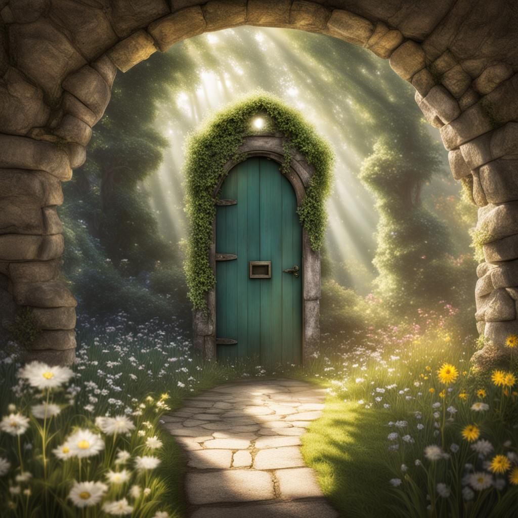 Secret Garden Keyhole: Divine Sunshine Beams